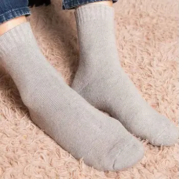 Termálne Teplé Vlnené Ponožky Pohodlné, Priedušné Cashmere Pančuchový Tovar Jednoduché Módy Farbou Posádky Ponožky