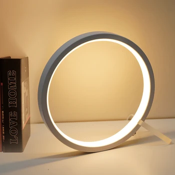 15/20 cm Okrúhle LED stolná Lampa USB Tlačidlo Plynulou Stmievanie Lampa Stolná Lampa Spálňa Decor Nočné Svetlo Nočný Stolík Lampa