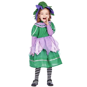 Dievča, Karneval, Halloween Škriatok, Víla Kostýmy Krásne Zelené Lesných Elfov Týždeň Knihy Oblečenie Cosplay Purim Maškarný Party Šaty