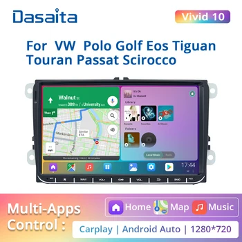 2 Din Android 10 Multimediálny Prehrávač Stereofónne autorádio Pre VW/Volkswagen/Golf/Polo/Tiguan/Passat/b7/b6/SEAT/leon/Skoda/Octavia GPS