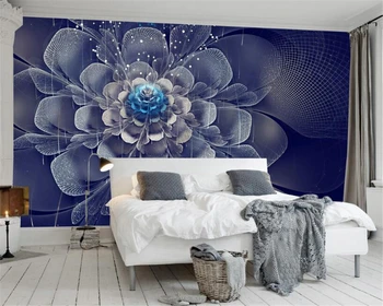 Beibehang Európskej moderné abstraktné jednoduchý 3D tapeta kvet krivky obývacia izba, spálňa, TV joj, tapety abstraktných de parede