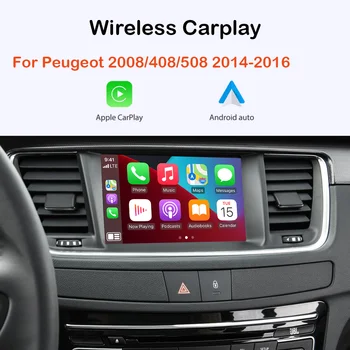 Bezdrôtové Carplay Retrofit Súprava pre Peugeot 2008 408 508 2014-2016 7inch Obrazovke Podpora Android Auto Zrkadlo Odkaz AirPlay Fotoaparát
