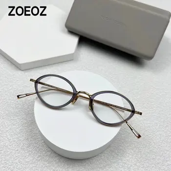 Japonský Dizajn Kovovej Platne Okuliare, Rám Malé Mačacie Oko Krátkozrakosť Okuliare Ženy Okuliare Rámy pre Mužov Optické Sklá