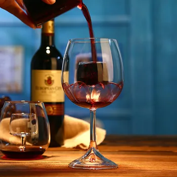 Červené víno pohár ploché nohy fontána červené víno pohár sklo darčeka víno sadu pohárov na víno, sklo pohár nastaviť poháre na víno, sada