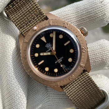 STEELDIVE Bronz Dive Watch SD1965S Super Svietivý Vodotesné 200M Retro pánske Mechanické Náramkové hodinky Bublina Zrkadlo Doprava Zadarmo