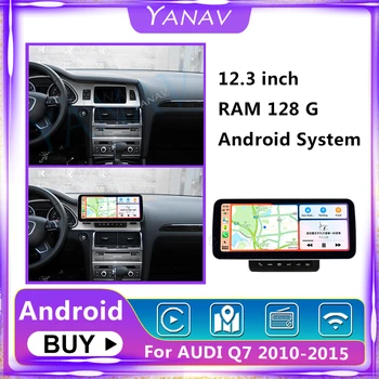 12.3 Palcový Android 128G Auto Rádio stereo Multimediálne Pre AUDI Q7 (obdobie 2010-2015 s MP4 DVD Prehrávač Auto GPS Navigácie Vedúci Jednotky