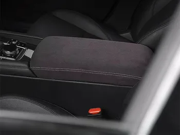 Top semiš Na Mazda 3 Axela 2019-2022 Príslušenstvo Auto Strednej lakťovej opierky Kryt Mat Kožené Úložný Box Ochranná Podložka Modifikácia