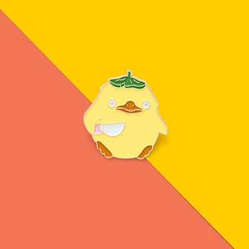 Vlastné Cartoon Malé žlté kačice Smalt Pin Brošne Taška Klopě Pin Temperamentný Film Zvierat Odznak Šperky, darček pre filmových fanúšikov