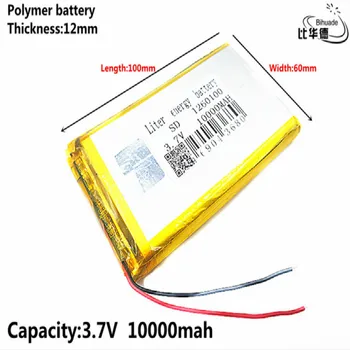 Liter energie batérie Dobré Qulity 3,7 V,10000mAH 1260100 Polymer lithium ion / Li-ion batéria pre tablet pc BANKA,GPS,mp3,mp4