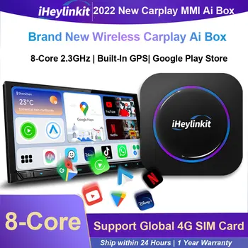 iHeylinkit Bezdrôtový Carplay Mini AI Box Apple Carplay Android Auto Youtube Netflix Hrať pre Audi Benz Mazda Toyota 4G LTE GPS