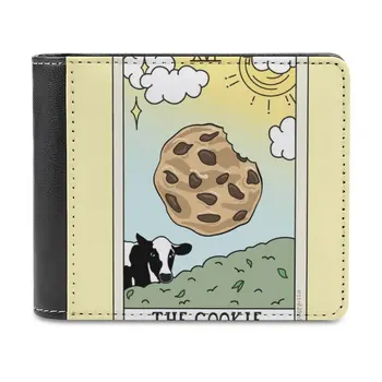 Cookie Čítanie pánske Peňaženky, Kožené Peňaženky, Luxusné Peňaženky Karty Peňaženky Muž Ženy Cookie Dezert Sagepizza Tarot Tarot Potraviny Potraviny