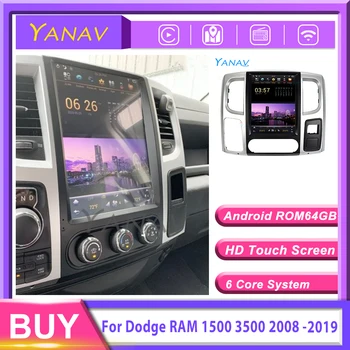 2 Din Android autorádia Audio Pre Dodge RAM 1500 3500 2008 -2019 GPS Navigácie Stereo Prijímač Multimediálne DVD Prehrávač Vedúci Jednotky