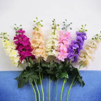 Hodváb Umelé Kvety Consolida Ajacis Svadobné Dekorácie Falošné Kvety Narodeninovej Party Svadobné, Kvetinové Obývacia Izba Domova