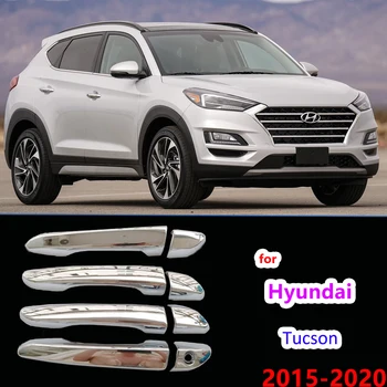 Pre Hyundai Tucson TL MK3 2015~2020 Nový Chrome Auto Strane Dverí Rukoväť Kryt Výbava Nálepky, Auto Príslušenstvo