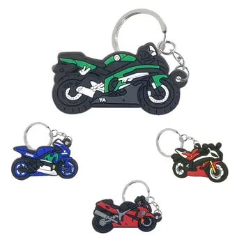 100KS v PVC keychain hot predaj cartoon motocykel krúžok móda zábava vzor tlačidlo držiteľov charms muži ženy kľúče od auta taška prívesky