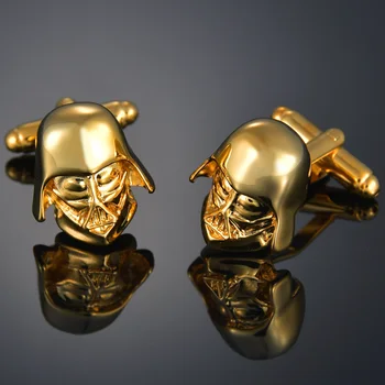 Luxusná Zlatá Farba Vojakov Tvar manžetové gombíky pre Mužov Šperky Fench Tričko Putá Tlačidlá Mužský Oblek Svadobný Dar