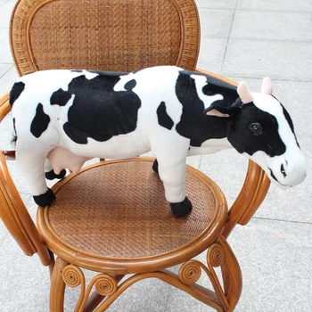 kreatívne hračky simulácia krava, veľké 70cm mliečne krava plyšové hračky hodiť vankúš ,predstaviť Vianoce darček c0634