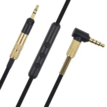 OFC Upgrade Kábel pre Sennheiser MOMENTUM 2.0 Strieborné Pozlátené Inline Mic Remote Audio Kábel pre iPhone Andriod