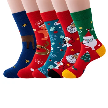 1Pairs Bežné Vianočné Ponožky Cartoon Zvierat Ženy Ponožky Bavlna Radi Vtipné Ponožky Kórea Roztomilé Ponožky Vianočný Darček Pre Ženy