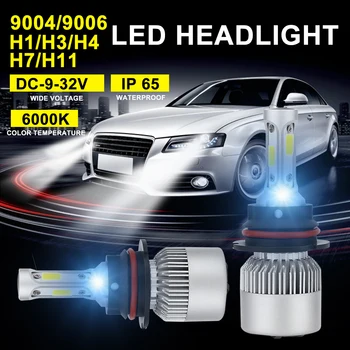Auto Led Reflektor H4 H7 H1 H3 H11 9004 9006 HB1 HB4 HB2 8000LM Auto LED Žiarovka 6000K Vodotesný IP68 Lampa Auto Príslušenstvo