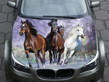 kôň auto nálepky v grafike vinylové nálepky kapota vzory balení nálepky s vlastný DIY motora farba zvierat auto obtlačky