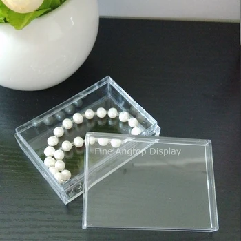 Obdĺžnik plastové šperky náramok zobraziť prípade jasne prospech box s vekom veko