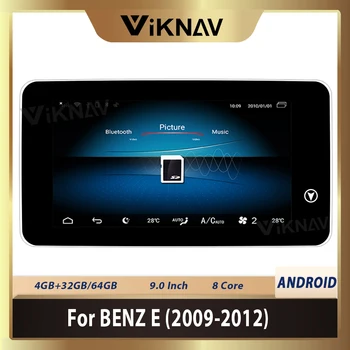 Android 9.0 Auto Multimediálny Prehrávač, GPS Navigáciu Pre-Benz E Trieda 2009-2012 BT, TV Hlavu Jednotka Stereo Rádio Pásky
