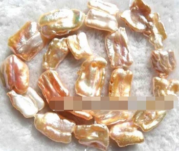 wb 003004 svetlo oranžovej prírodné sladkovodné perly netradičné Voľné Korálky 15