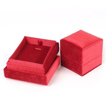 Retro Červená Velet Prstene, Náušnice, Šperky Zobraziť Balenie Box Pre Ženy Náhrdelníky Pendents Skladovanie Pre Ženy Narodeninám