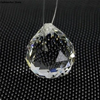 Jasné 20 mm Tvárou Sklo Crystal Ball Prism Luster Crystal Časti Visí Prívesok Osvetlenie Loptu Suncatcher