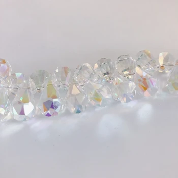 DIY Šperky Príslušenstvo Symfónia Transparentné Multi-tvárou Drop Sklo Voľné Korálky Materiálu (1 Pack Predaj)
