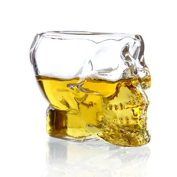 1/2/6Pcs Priehľadný Sklenený Pohár Whisky Lebky Pohár Shot Glass Crystal Skull Hlavu Sklo Pohár Na Víno, Vodka Bar Club Pivo, Víno Sklo