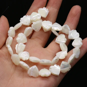 Hot Predaj Prírodných Shell Biele Srdce Korálkové Veľkoobchod DIY Šperky Čo Náhrdelník Náramok 12x12mm