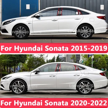 Pre Hyundai Sonata DN8 10. 9. 2015-2022 Vozidlo, do Okna Central Stĺpec B C Pilier Kryt Tvarovanie Nálepky Exteriéru Rámu Okna