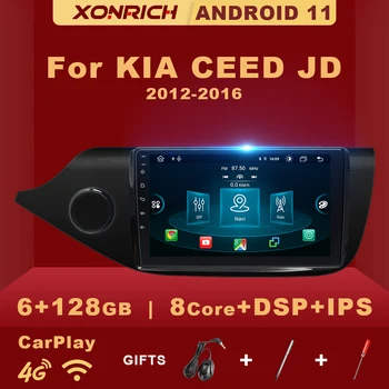 8 Jadro 6GB 128GB 2 Din Carplay Android 11 Auto Rádia Pre KIA CEED JD Ceed 2012-2018 AI Hlas Auto Multimédiá GPS Autoradio DSP