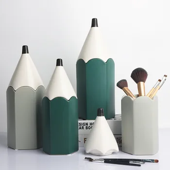 Keramická Nádrž Tvorivé Ceruzka Tvar Drobnosti Úložný Kontajner Na Fľaše Moderné Skladovanie Ozdôb Domov Miestnosti Dekorácie Jar