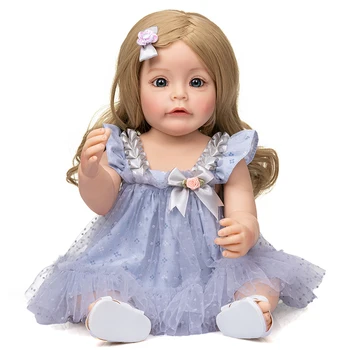 55 CM celého Tela Silikónové Reborn Batoľa Detská Princezná Sue-Sue Strane-podrobné Paiting prirodzeným zobrazením Simulácie Bebe Hračky pre Dievčatá