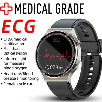 Nové Lekárske Triedy Monitorovanie Zdravia PPG + EKG Muži Ženy Inteligentné Hodinky Srdcovej frekvencie Kyslíka v Krvi, Monitor Fitness Sport Smart hodinky
