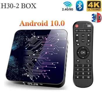 H30-2 Smart Tv box Android 10 4 GB 32 GB, 64 GB 2.4 G&5.8 G Dual-Wifi Android 10 ip Tv box BT4.0 Tv box 4k HD Set top box Hot Predaj