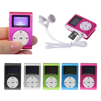 Mini USB Kovovú Sponu, MP3 Prehrávač, LCD Displej Podpora 32GB Micro SD TF Card Slot, Digitálny MP3 Prehrávač hudby Factory Podpora Originálne