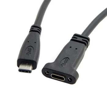CYDZZihan USB-C, USB 3.1 Typ C Mužov a Žien Rozšírenie Dátového Kábla s Panel Mount dierou
