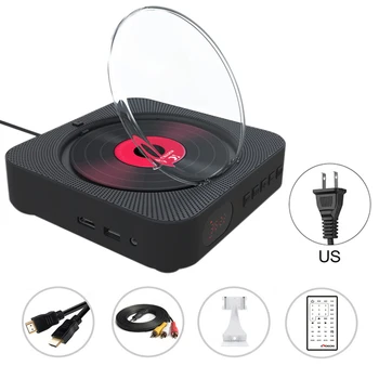 Multifunkčné CD, DVD Prehrávač, Bluetooth-kompatibilné Reproduktor Stereo CD DVD Prehrávač FM Rádio Stenu 3.5 mm AUX Jack s Držiteľa