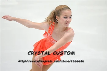 Hot Predaj Ľadu krasokorčuľovanie Šaty Módne Nové Značky Súťaže Dievčat krasokorčuľovanie Šaty Crystal DR3676