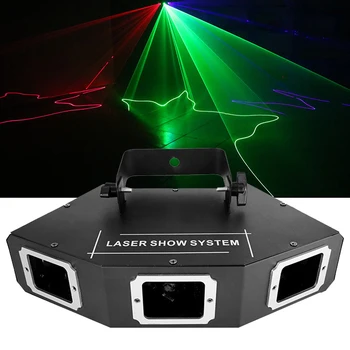 DHL/Fedex Poštovné 3 Objektív RGB Skener Laserový Lúč Svetla 430mw 3 Oči DMX Fáze Laserový Projektor Dj, Disco Osvetlenie Ukazuje Zariadení