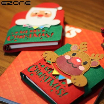 EZONE 1PC Notebook Tvorivé Vianočné Sobov Študent Papiernictvo Príručka Cítil/Polar Fleece Vysokej Kvality Vestník Dobré Deti Darček