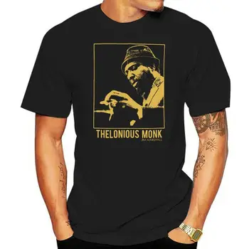 Thelonious Monk Mens Portrét Vintage T Shirt Crimson