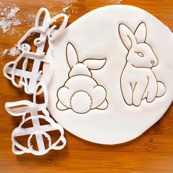 1Pc Zvierat Bunny Cookies Forma pre Deti Narodeniny Veľkonočné Fondant Biscuit Frézy Nástroje Veľkonočné Pečenie Nástroje Cake Decor Pečenie