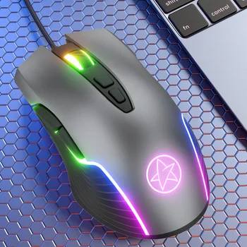 Herné Myši 7 Tlačidlá Dizajn Káblové USB Hra Myší s Dýchaním LED Farby pre Notebook PC Gamer