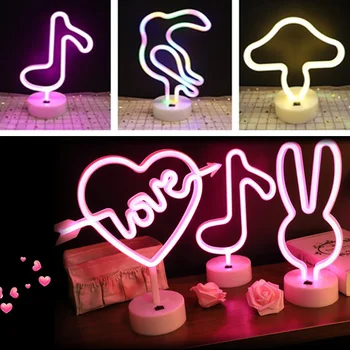 LED Láska Neónový nápis Batérie USB Powered ružová LED Svetlo pre Strany, Domáce Dekorácie Stola Čítanie Dekorácie Ženy, Deti Svetla Darček