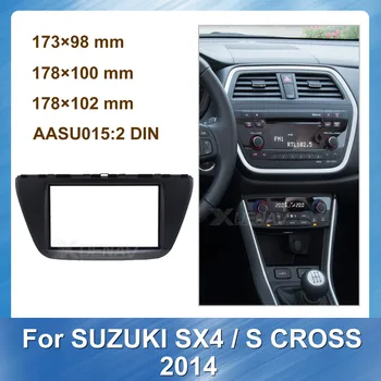 2 Din Auto Rám Fascia Pre Suzuki SX4 S Cross 2014 Panel Doskou Montáž Dash DVD, Stereo Inštalácia Audio Rádio Rámu Orezania Auta